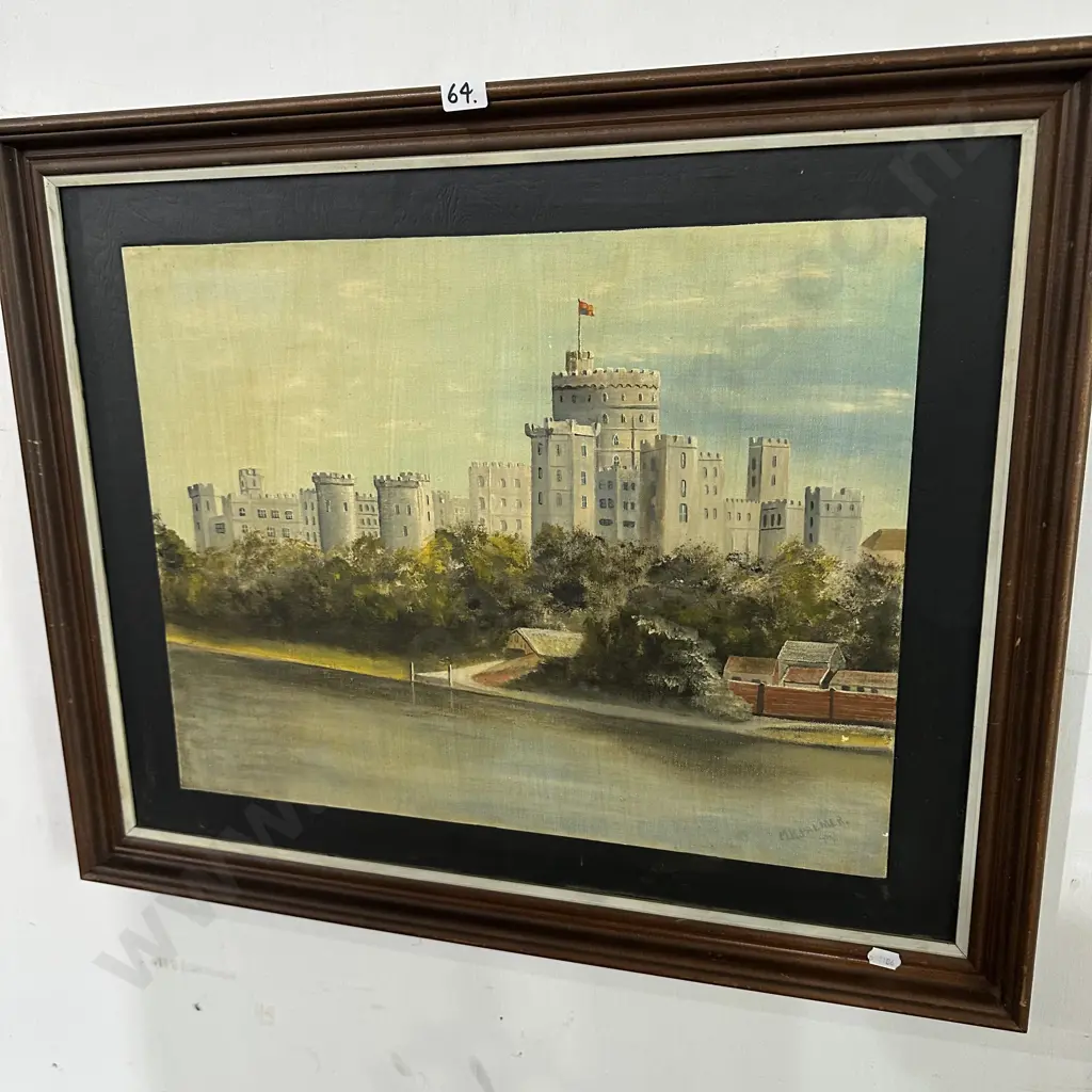 Windsor Castle painting by MR Palmer Image 1++