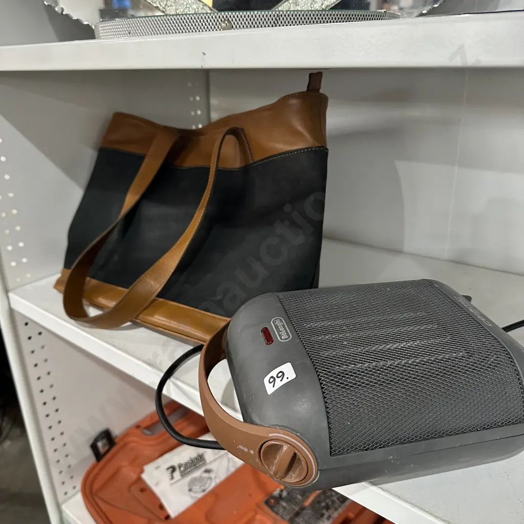 leather handbag and DeLongie heater Image 1++