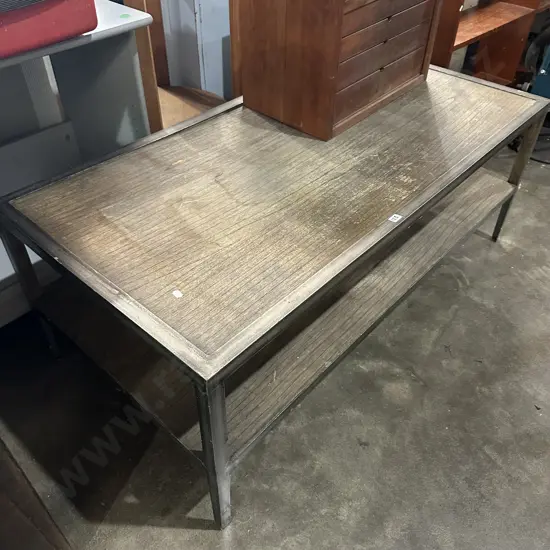 metal framed coffee table