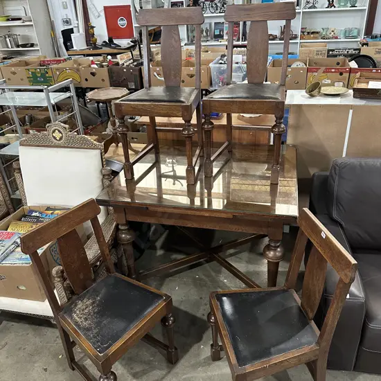 Oak table and chairs