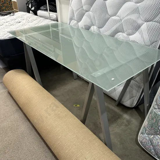 glass top desk/table