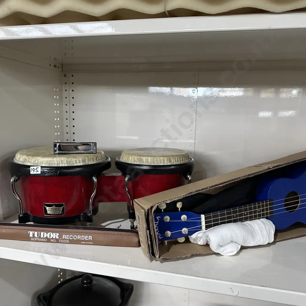 Remo drums, makala, recorder, harmonica Image 1++