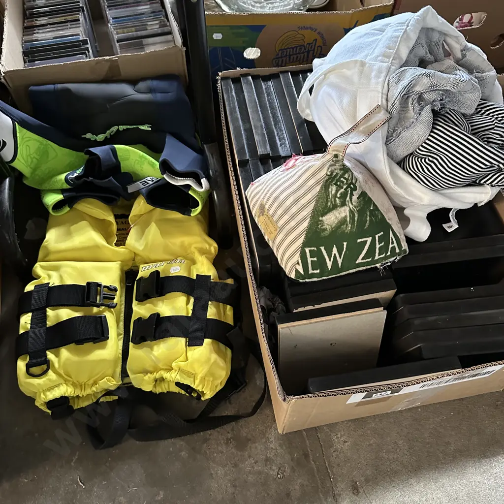 Life jacket, wet suit, door stop etc. Image 1++
