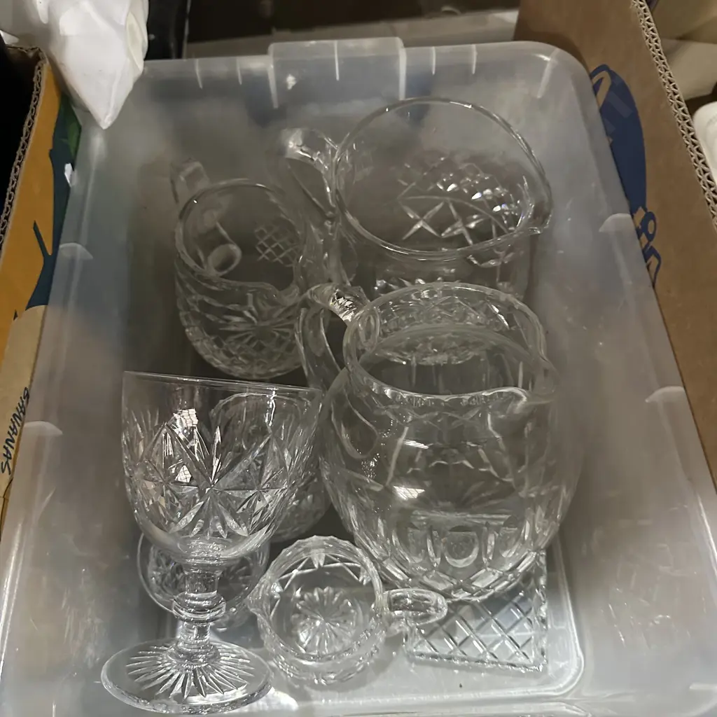 Bin of crystal. Image 1++