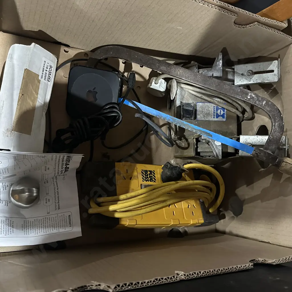 Box lot bench grinder, convert-a-ball, briefcase etc. Image 1++