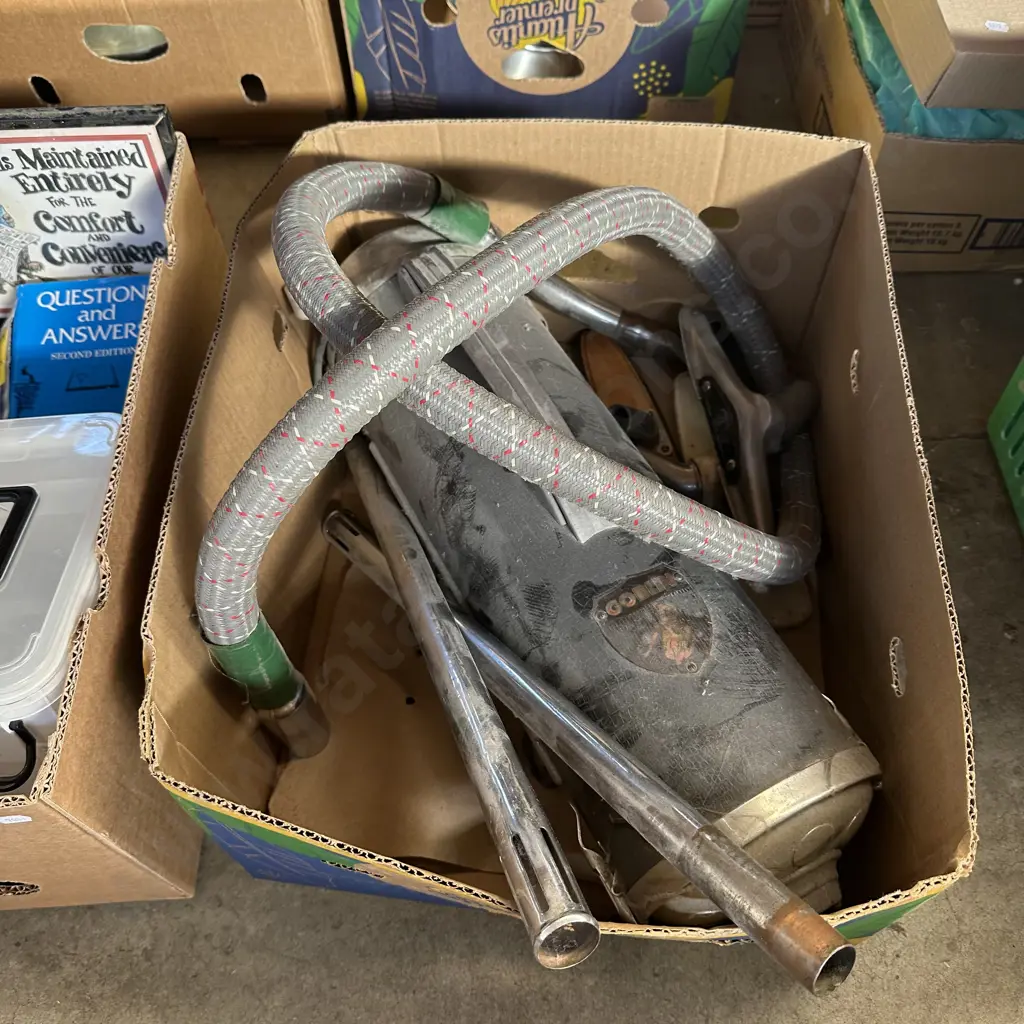 Two boxes, Collection of assorted magazines plus vacuum cleaner. Image 1++
