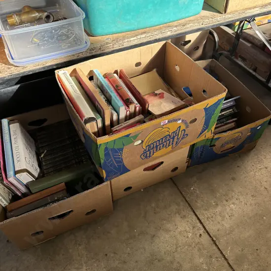 Four boxes of books.