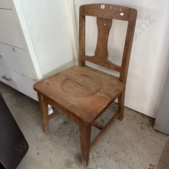 Oak farmhouse hall chair