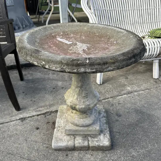 2pc concrete birdbath