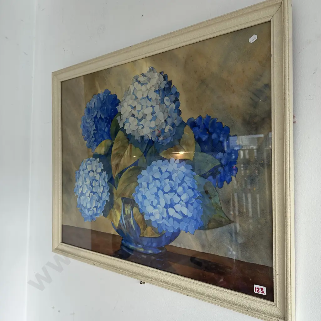 Hydrangea still life watercolour painting Image 1++