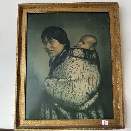 Gottfried Lindauers 1879 "Hanne Rupene and her daughter Huria"  400 x 500