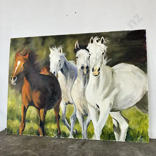 Sue Wilson painting of Wild Horses