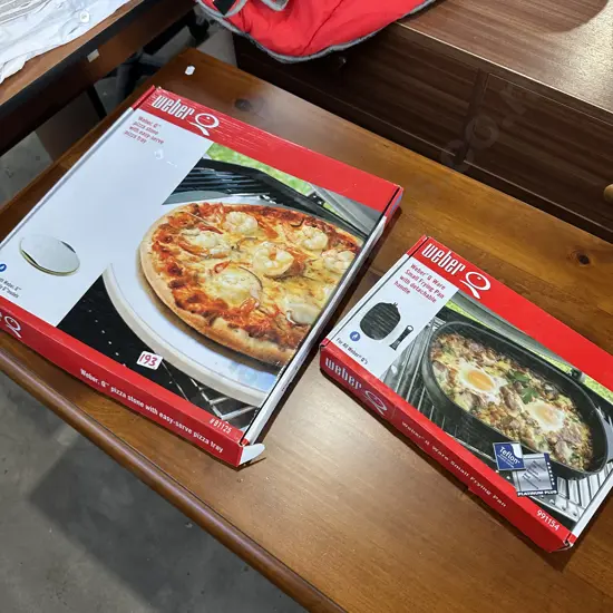 new weber pizza stone and frypan