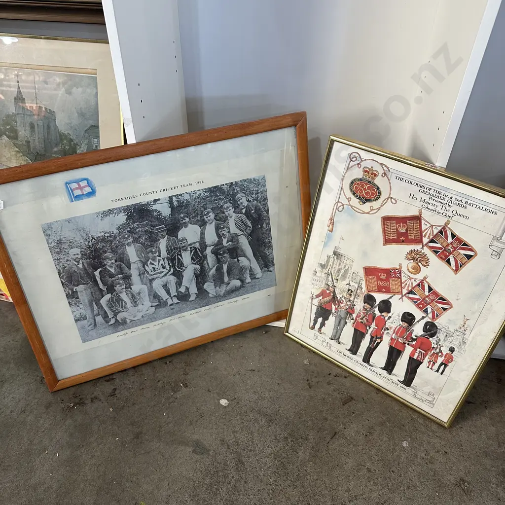 early cricket team photo and Queens guard print Image 1++