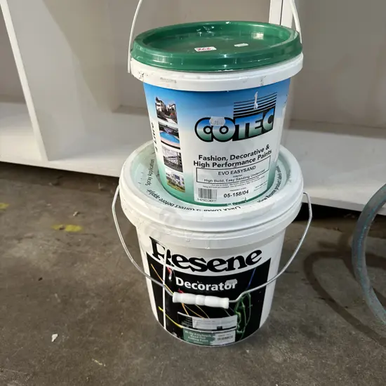 half large pale ceiling paint plus full  4L easy sanding undercoat