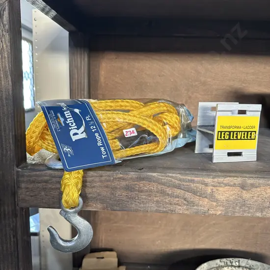 tow rope and leg leveler