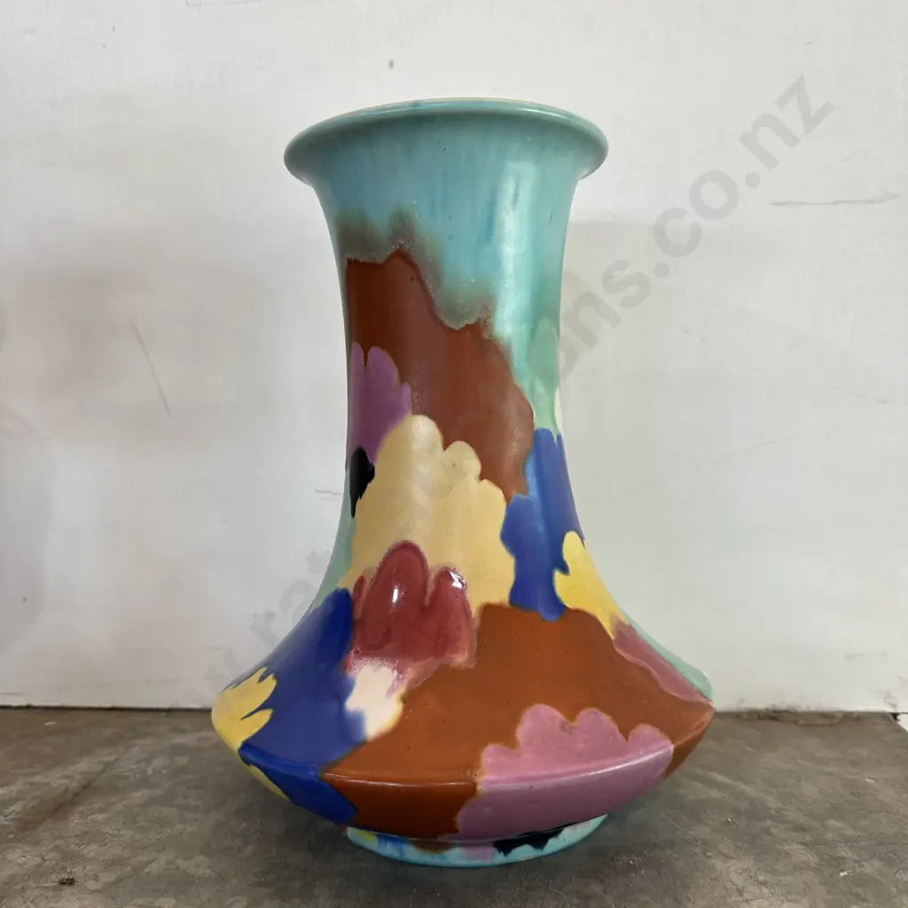 early decorative Japanese pottery vase 25cm Image 1++