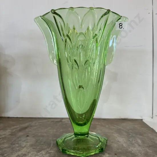 Art Deco Uranium glass vase
