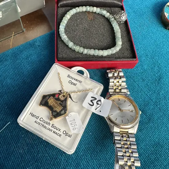Opal pendant, bracelet & watch (not working)