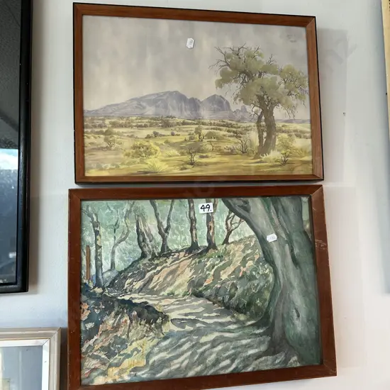 Australian print & water colour