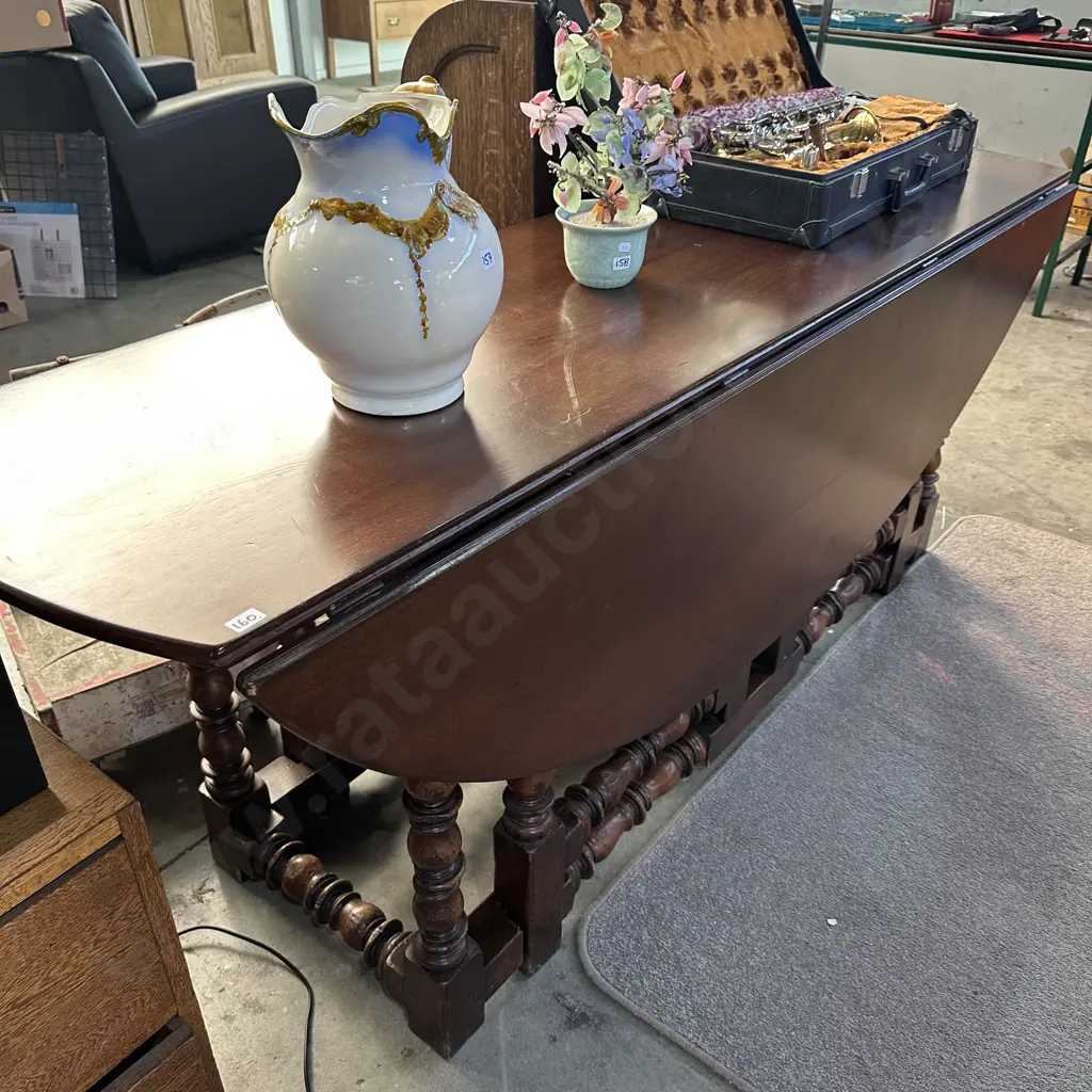 oak double gate leg table Image 1++