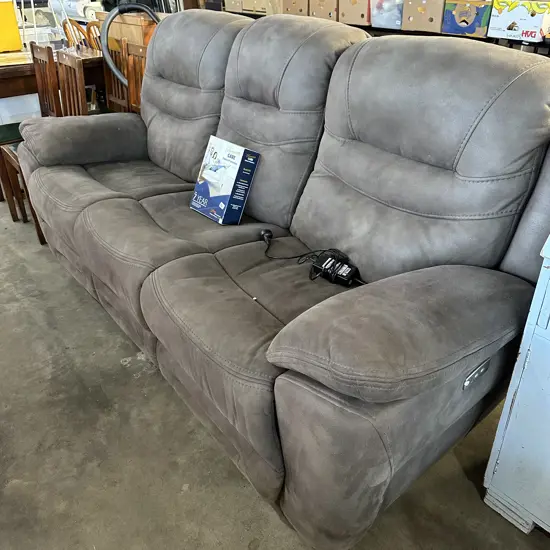 Suede electric sofa - tidy, plus protector