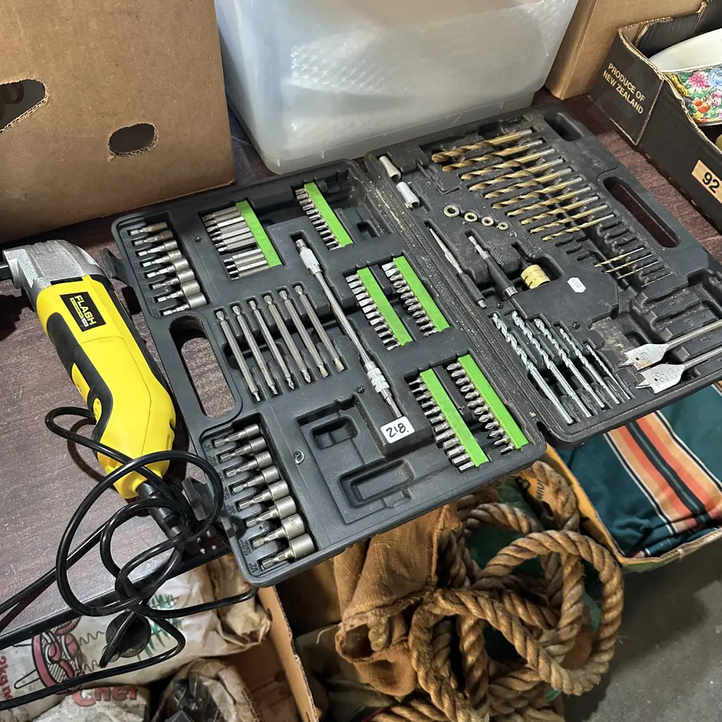 Folding tool case and contents plus multi function tool. Image 1++