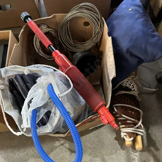 Air bed and pump, hammock etc.