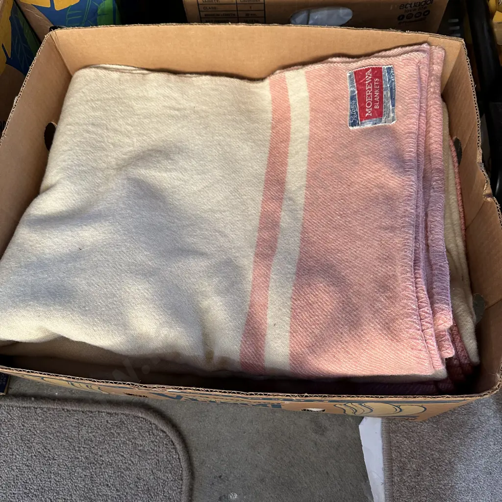 Three NZ made Moerewa 100% woollen blankets Image 1++