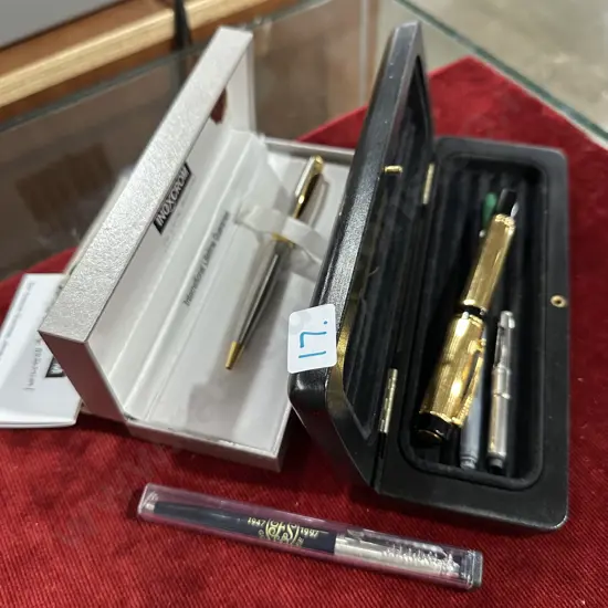 2 x Parker pens & 1 x Inoxcrom pen