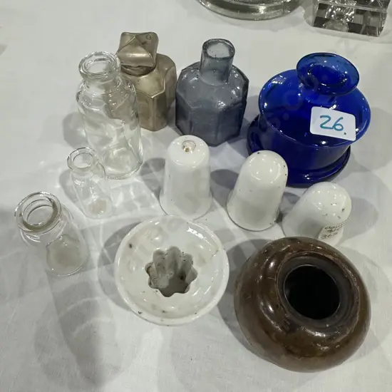 bottles and inkwells
