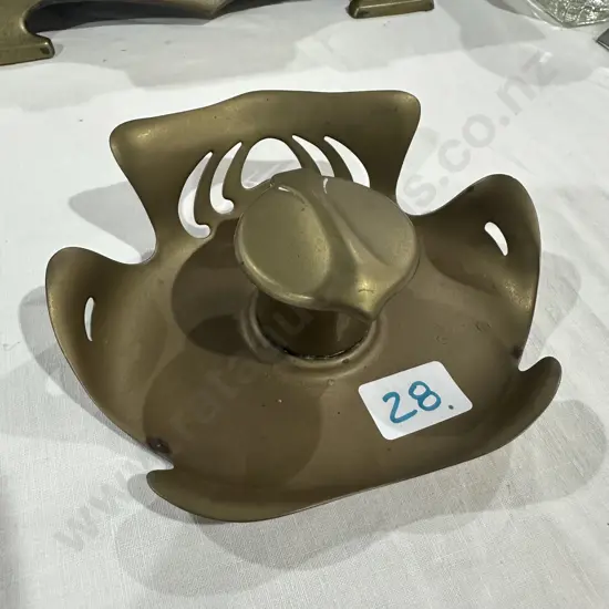 German Art Nouveau Brass inkwell