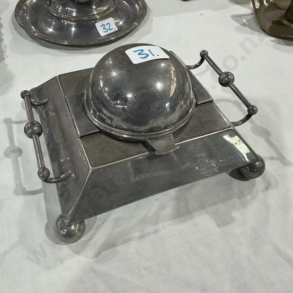large EPNS inkwell 16cm Image 1++