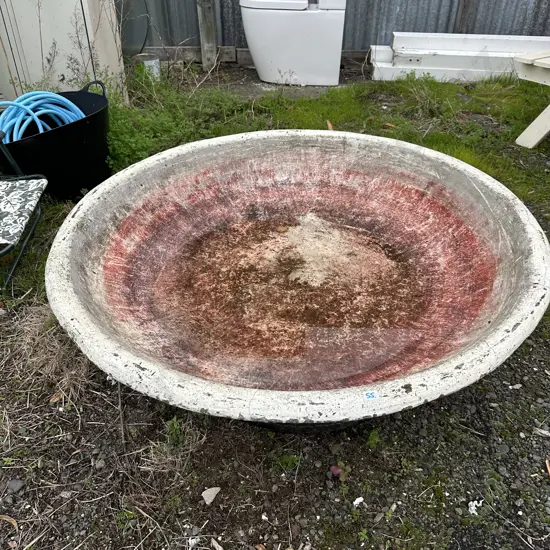 large heavy concrete pond