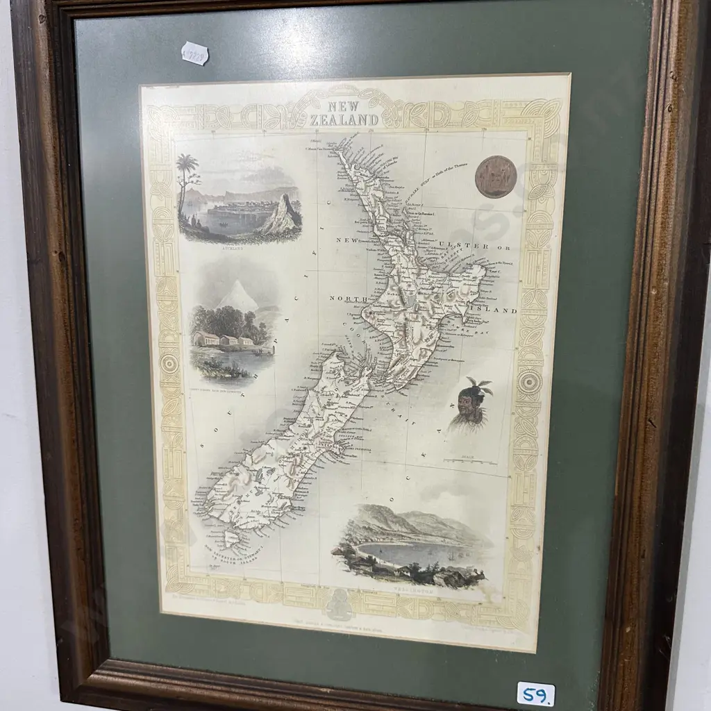 NZ framed map Image 1++