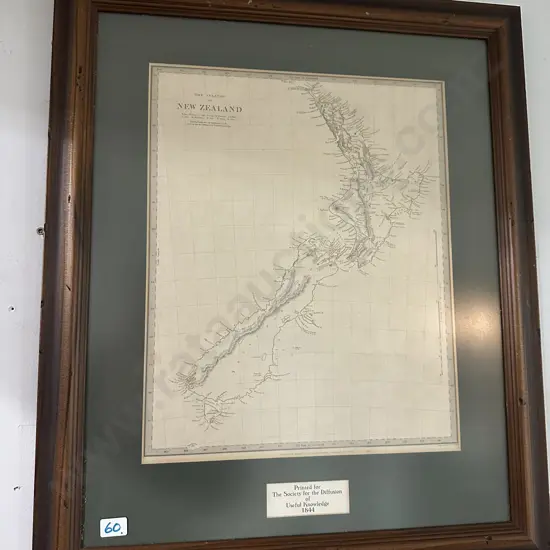 NZ framed map