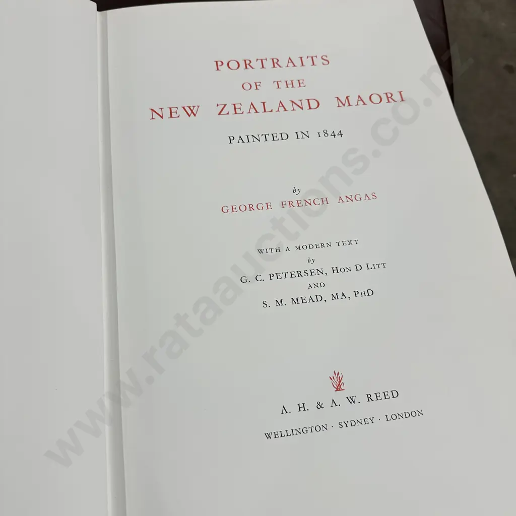 Portraits of the New Zealand Maori by George French Angas, leather bound book of 49 plates Image 1++