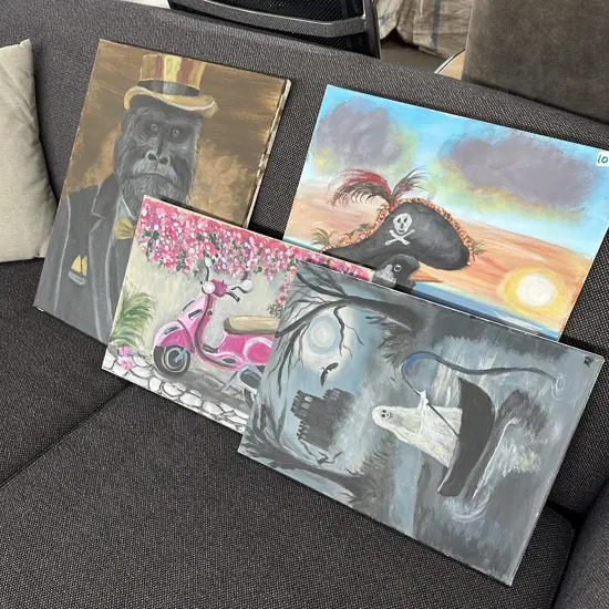 4 paintings by Ruth Oliver