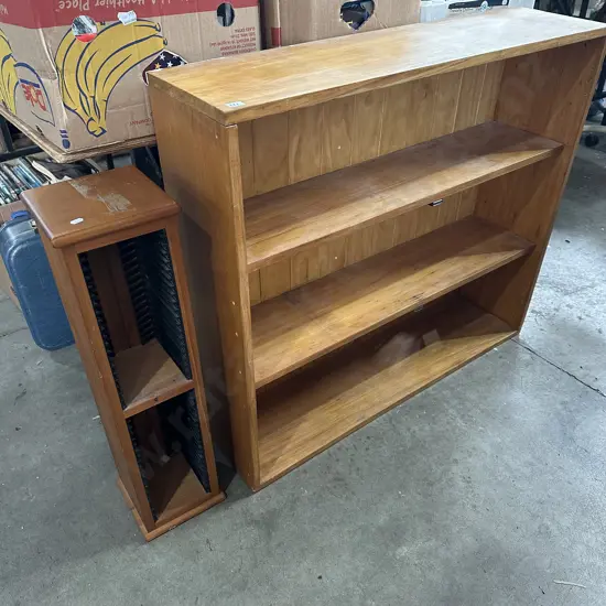 bookshelf and CD stand