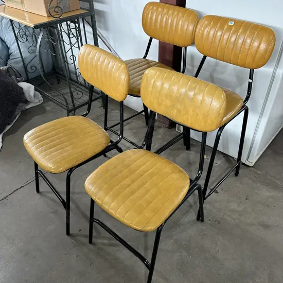 Pr bar stools and pr of matching chairs