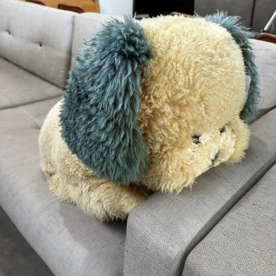 vintage sheepskin dog