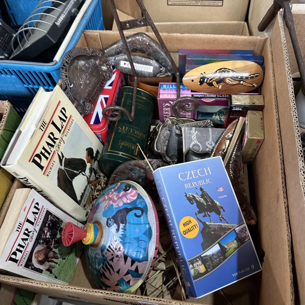 Box lot Phar Lap books, Australian souvenirs etc. Image 1++