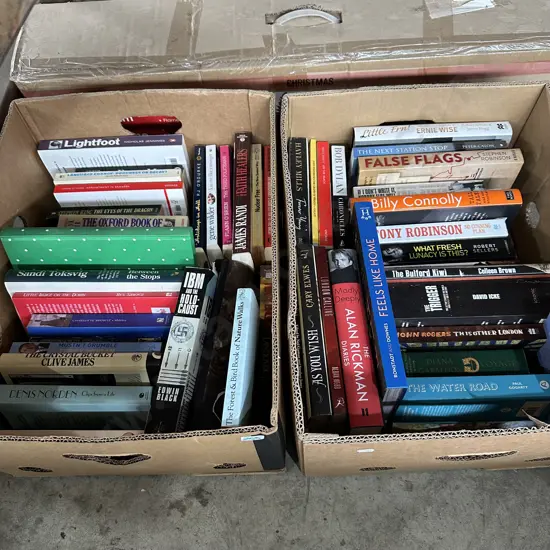 Two boxes of books.