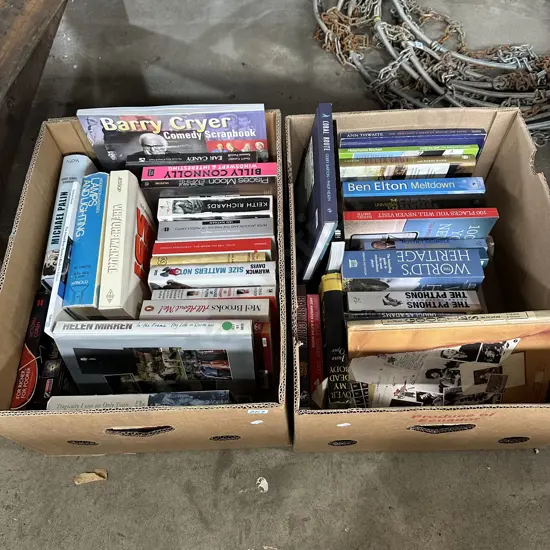 Two boxes of books.
