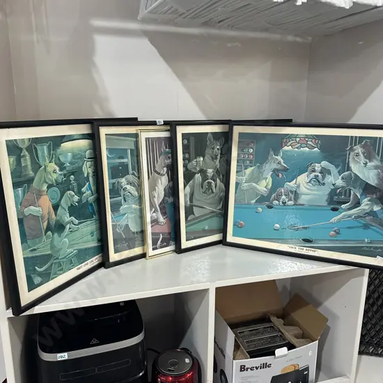 Set of five pictures.