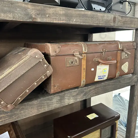 Suitcases and swiss balls