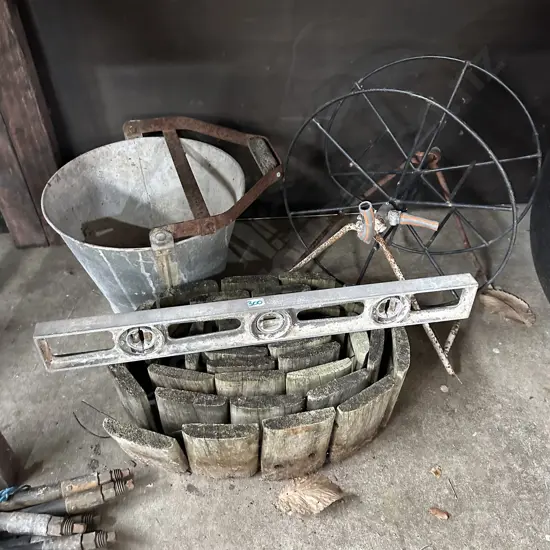 bucket, edging, level and reel