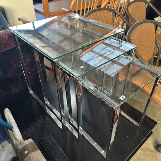 nest of 3 modern design side tables