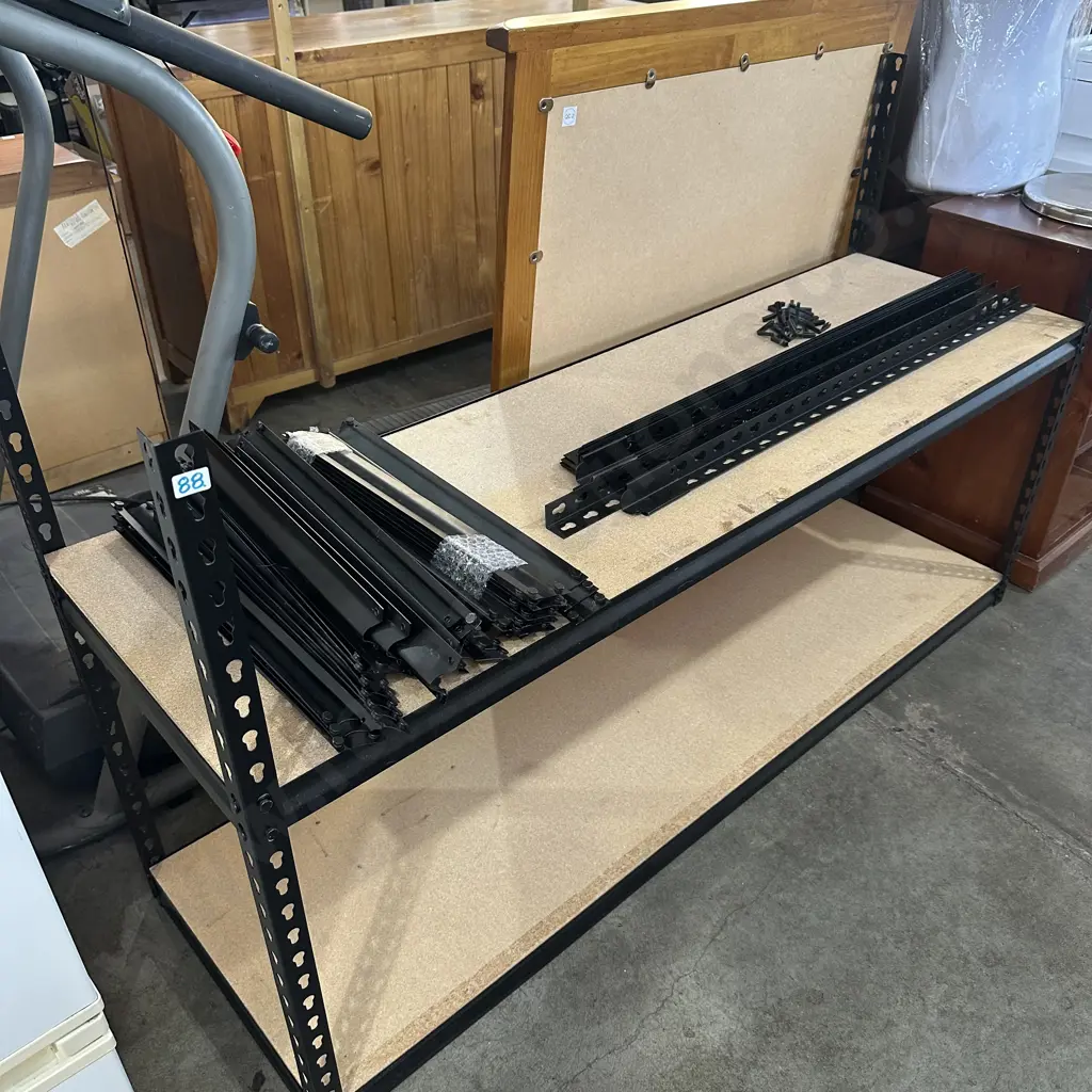 Large lot of flat packed shelving (22 sheets of wood 1500 x 450) Image 1++