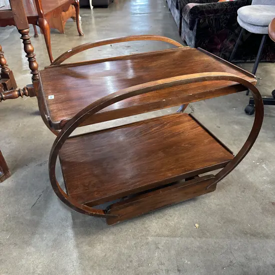 Bentwood tea trolley
